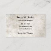 ヴィンテージ解剖学バックビジネスカード 名刺 (裏面)