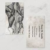 ヴィンテージ解剖学バックビジネスカード 名刺 (正面/裏面)