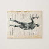 ヴィンテージ解剖学ブックページ ジグソーパズル (横)