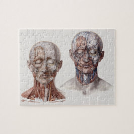 ヴィンテージ解剖学理学研究ヘッド ジグソーパズル