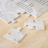 ヴィンテージ解剖学生物学アートコラージュ ジグソーパズル (側面)