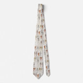 ヴィンテージ解剖学生物学アートコラージュ ネクタイ (正面)