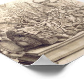 ヴィンテージ解剖学的イラストレーション ポスター (角)