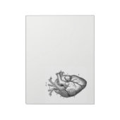 ヴィンテージ解剖学的スケッチヒトハート ノートパッド (回転)