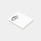 ヴィンテージ解剖学的スケッチヒトハート ポストイット (アングル)