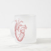 ヴィンテージ解剖学的ハートフロストガラスマグ フロストグラスマグカップ (正面左)