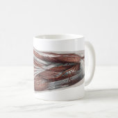 ヴィンテージ解剖学的フットプリントの足 コーヒーマグカップ (正面右)