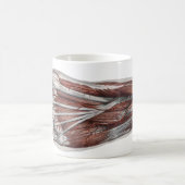 ヴィンテージ解剖学的フットプリントの足 コーヒーマグカップ (中央)