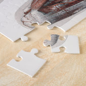 ヴィンテージ解剖学的フットプリントの足 ジグソーパズル (側面)