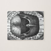 ヴィンテージ解剖学的口 ジグソーパズル (横)