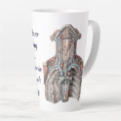ヴィンテージ解剖学的喉、首、胸、肋骨 カフェラテマグ (右アングル)