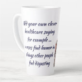 ヴィンテージ解剖学的喉、首、胸、肋骨 カフェラテマグ (左アングル)