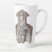 ヴィンテージ解剖学的喉、首、胸、肋骨 カフェラテマグ (右)