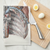 ヴィンテージ解剖学的喉、首、胸、肋骨 キッチンタオル (四つ折り)