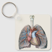 ヴィンテージ解剖学的肺ハート臓器血液 キーホルダー (正面)