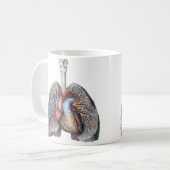 ヴィンテージ解剖学的肺ハート臓器血液 コーヒーマグカップ (正面左)