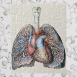 ヴィンテージ解剖学的肺ハート臓器血液 ジグソーパズル<br><div class="desc">ヴィンテージイラストレーションヒトの健康と解剖学的スケッチ臓器、肺、血管、冠状静脈およびハートを特徴とする。科学素晴らしデザインギーク。</div>