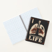 ヴィンテージ解剖学的肺 | ブレスライフアート ノートブック (内部)