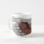 ヴィンテージ解剖学的足跡の測定足 コーヒーマグカップ (正面左)