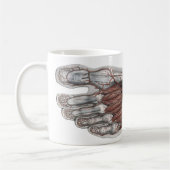 ヴィンテージ解剖学的足跡の測定足 コーヒーマグカップ (左)