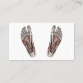 ヴィンテージ解剖学的足跡の測定足 名刺 (裏面)