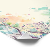 ヴィンテージ解剖学的骨格花図 ポスター (コーナー)