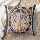 ヴィンテージ解剖学的〔占星術の〕十二宮図マンシアルマップ クッション (ブランケット)