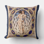 ヴィンテージ解剖学的〔占星術の〕十二宮図マンシアルマップ クッション (正面)