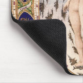 ヴィンテージ解剖学的〔占星術の〕十二宮図マン マウスパッド (コーナー)