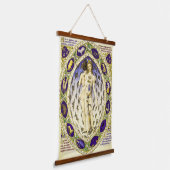 ヴィンテージ解剖学的〔占星術の〕十二宮図マン 吊り下げ型タペストリー (傾斜あり)