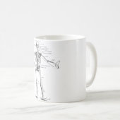 ヴィンテージ解剖学骨格医図 コーヒーマグカップ (正面右)