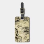 ヴィンテージ解剖学 ラゲッジタグ (正面縦)