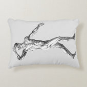 ヴィンテージ解剖学、男性体筋肉 アクセントクッション (正面)