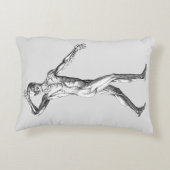 ヴィンテージ解剖学、男性体筋肉 アクセントクッション (裏面)