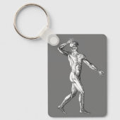 ヴィンテージ解剖学、男性体筋肉 キーホルダー (正面)