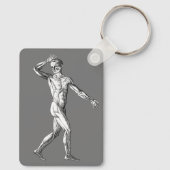 ヴィンテージ解剖学、男性体筋肉 キーホルダー (裏面)