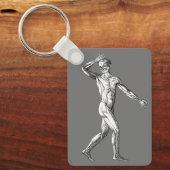 ヴィンテージ解剖学、男性体筋肉 キーホルダー (正面)
