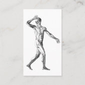 ヴィンテージ解剖学、男性体筋肉 名刺 (裏面)