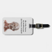 ヴィンテージ解剖学、頭部のど鼻 ラゲッジタグ (正面横)