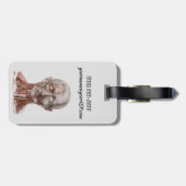 ヴィンテージ解剖学、頭部のど鼻 ラゲッジタグ (裏面横)