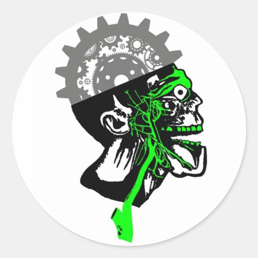 ヴィンテージ解剖学 – Steampunkギアスカルシール ラウンドシール (正面)