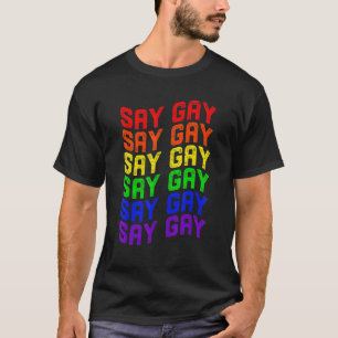 ヴィンテージ言うゲイ私たちは言うゲイフロリダLgbtプライドフラグ Tシャツ