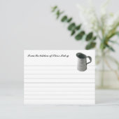 ヴィンテージ計測カップパーソナライズされたレシピカード ポストカード (スタンド正面)