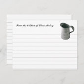 ヴィンテージ計測カップパーソナライズされたレシピカード ポストカード (正面/裏面)