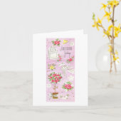 ヴィンテージ記念カード カード (黄色い花)