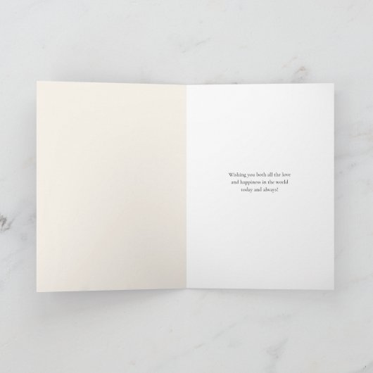 ヴィンテージ記念夫婦の写真 カード (内部)