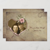 ヴィンテージ記念日はがきオープンハウス招待状 招待状 (正面/裏面)