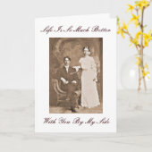 ヴィンテージ記念日カード カード (黄色い花)