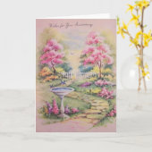 ヴィンテージ記念日グリーティングカード カード (黄色い花)