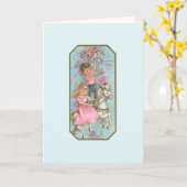 ヴィンテージ記念日グリーティングカード カード (黄色い花)